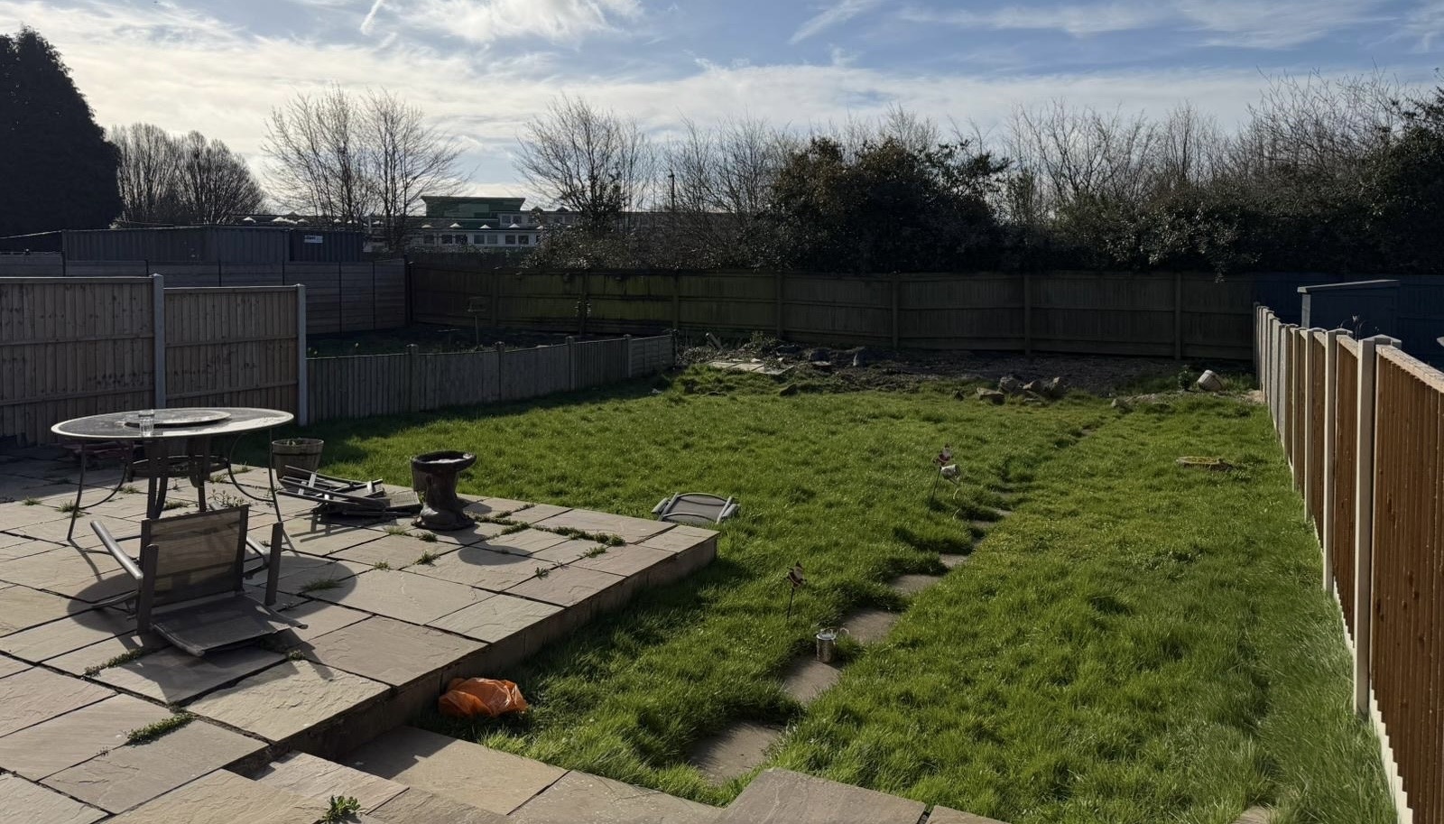 Garden before mowing